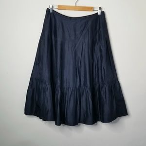 EUC Silk Navy Blue Banana Republic Skirt
